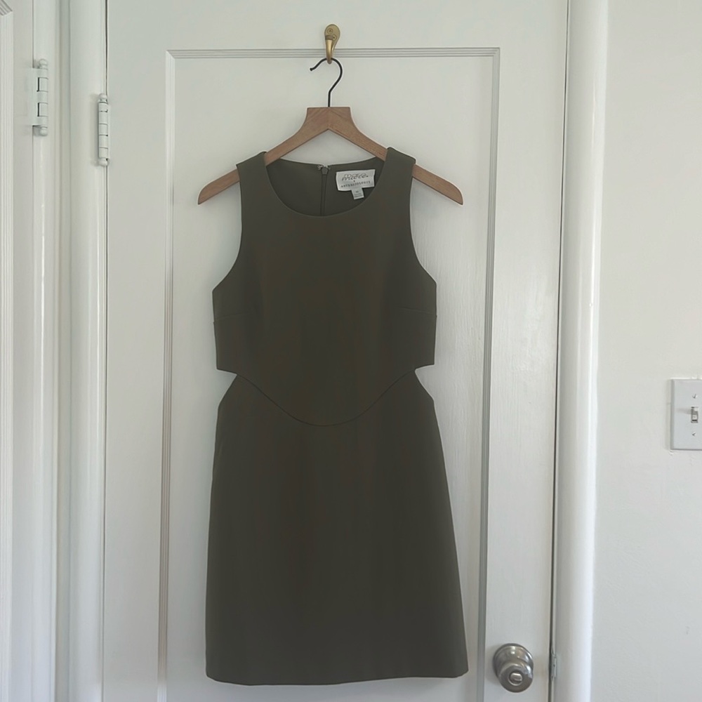 Side cutout green Anthropologie Dress